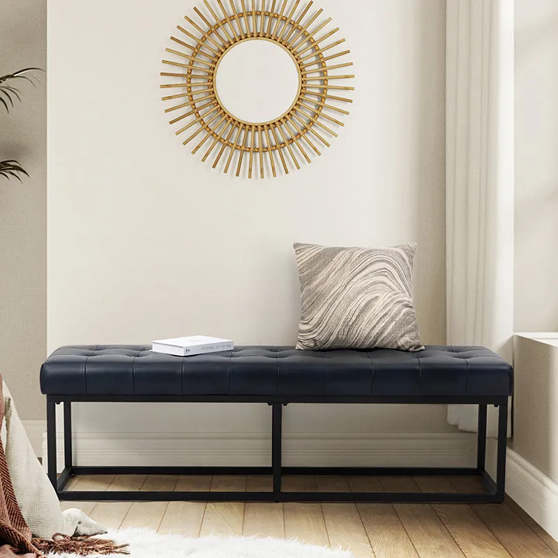 Rosana Multifunctional Use Genuine Leather Top Cushion Bench