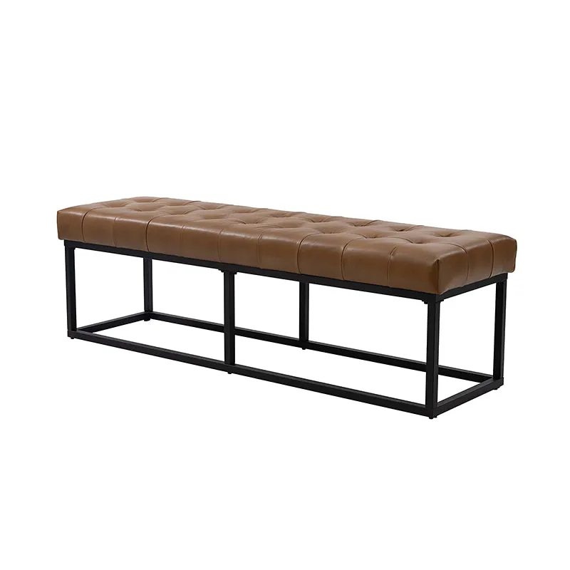 Rosana Multifunctional Use Genuine Leather Top Cushion Bench