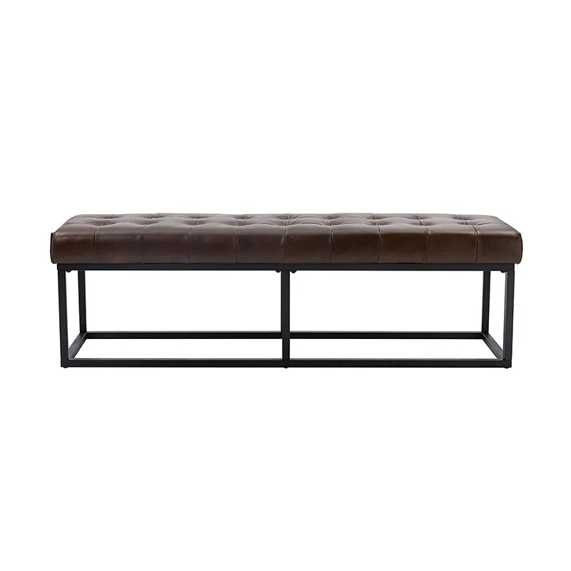 Rosana Multifunctional Use Genuine Leather Top Cushion Bench