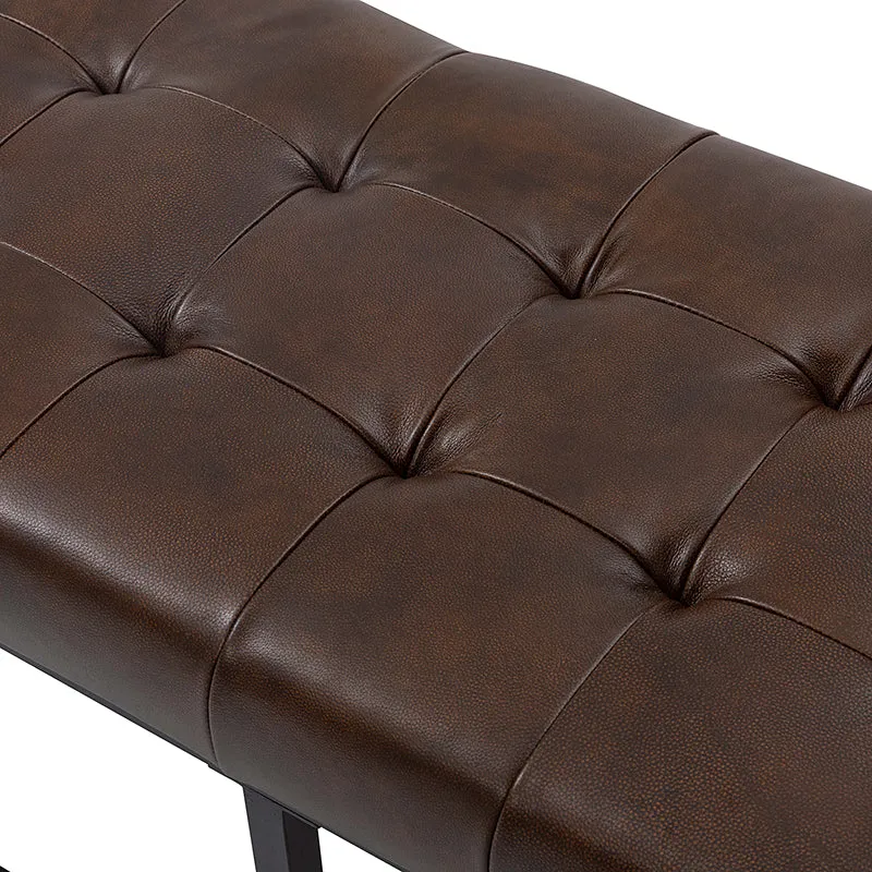 Rosana Multifunctional Use Genuine Leather Top Cushion Bench