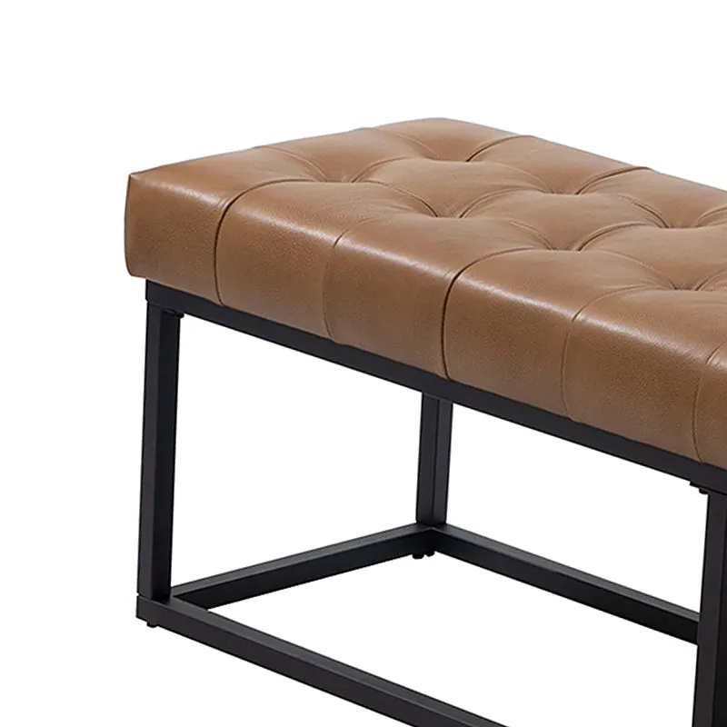 Rosana Multifunctional Use Genuine Leather Top Cushion Bench