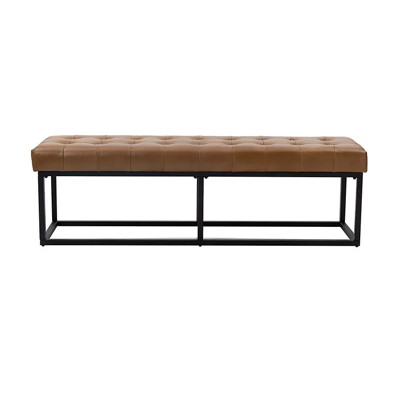 Rosana Multifunctional Use Genuine Leather Top Cushion Bench