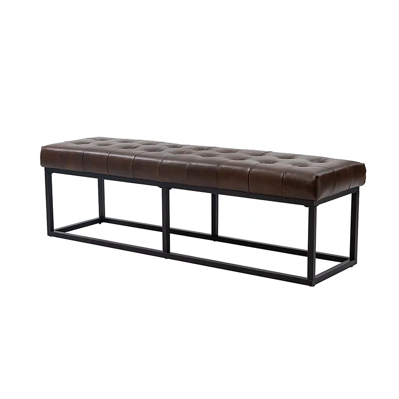 Rosana Multifunctional Use Genuine Leather Top Cushion Bench