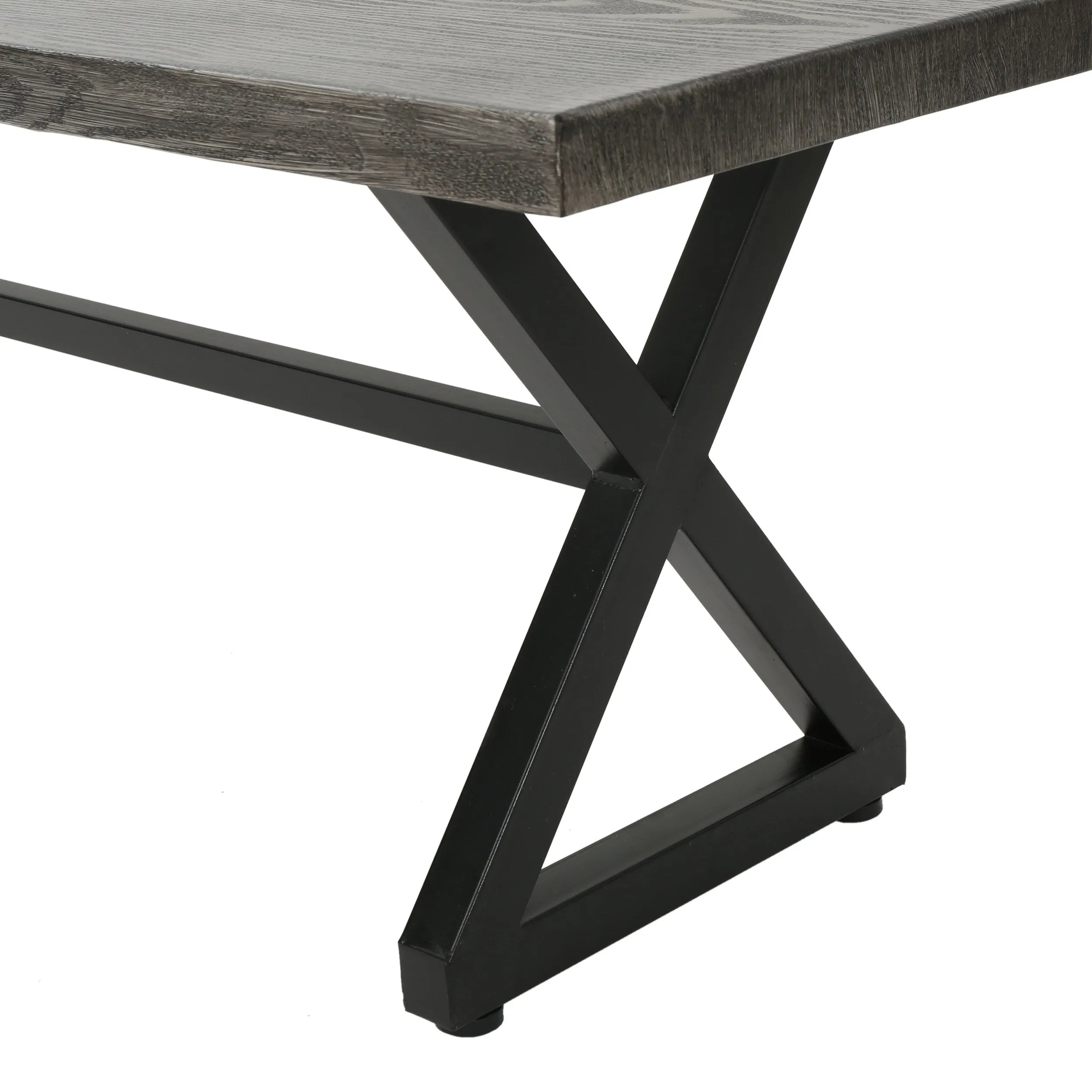 Rosarito Outdoor 3 Piece Aluminum Picnic Set with Black Steel Frame