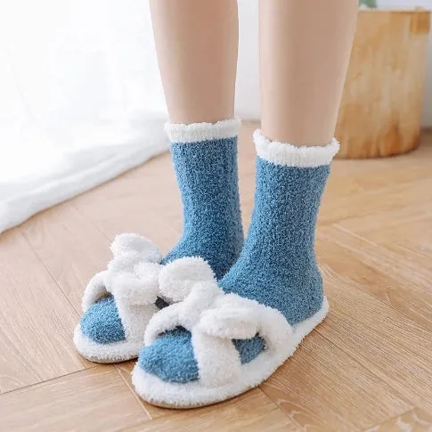 ROYALUCK Women's Coral Fleece Socks Thick Floor Socks