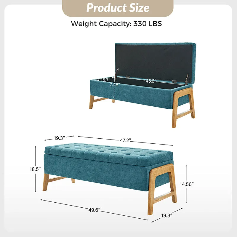 Salina Mid-century Modern Inspired Storage Bench