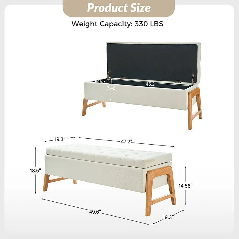 Salina Mid-century Modern Inspired Storage Bench