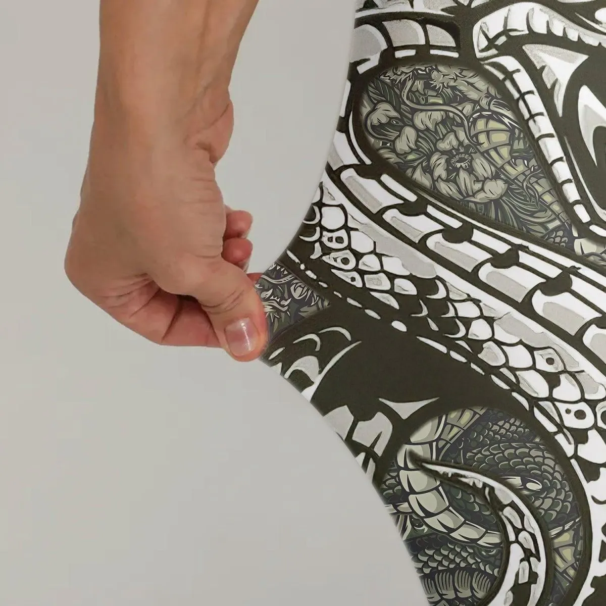 Samurai Cobra And Dragon Leggings