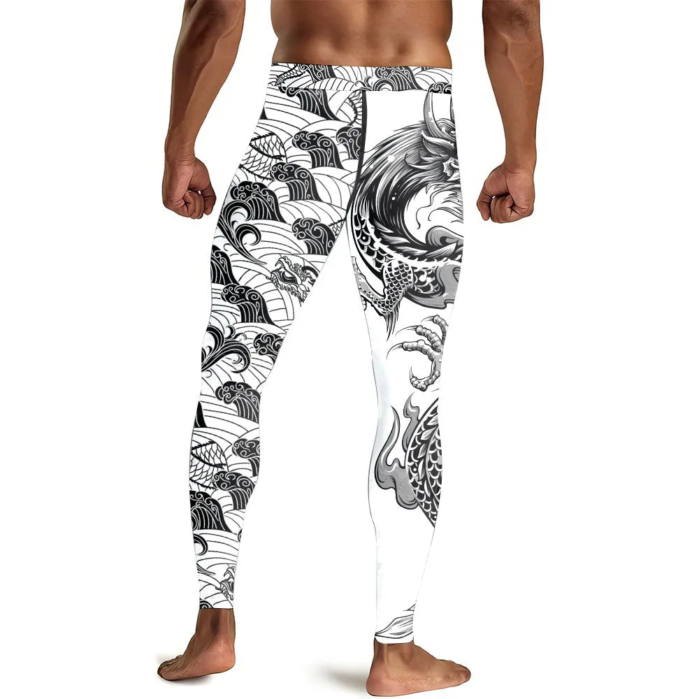 Samurai Dragon Men's Compression Leggings