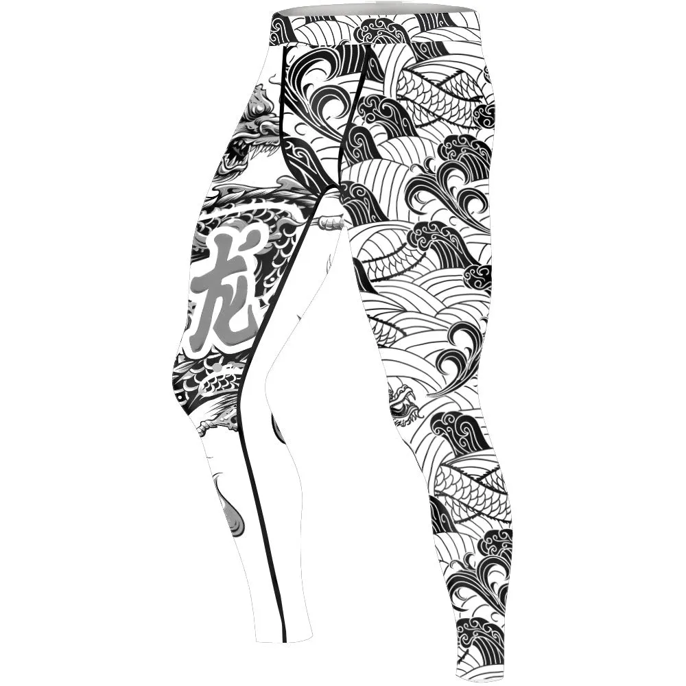 Samurai Dragon Men's Compression Leggings