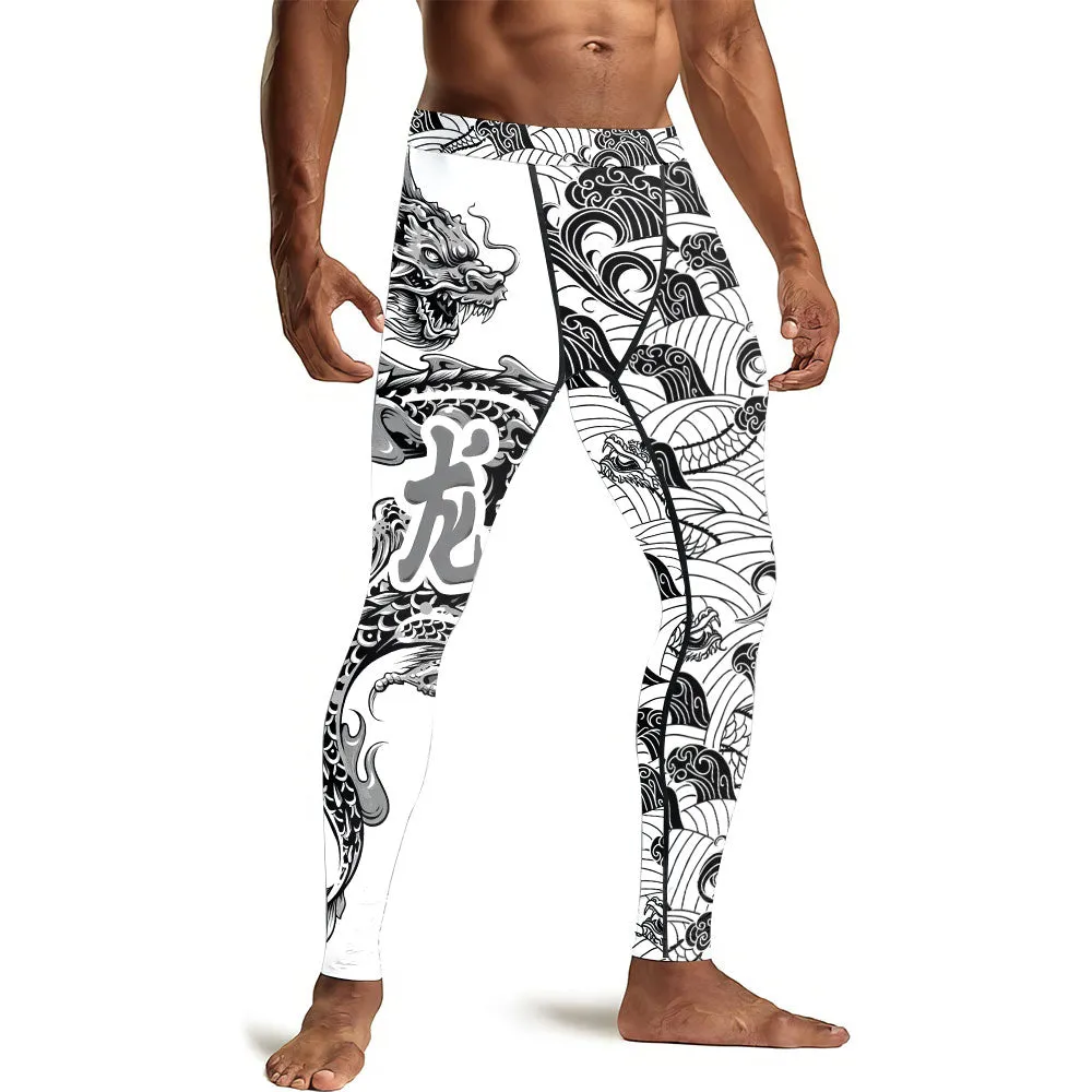 Samurai Dragon Men's Compression Leggings