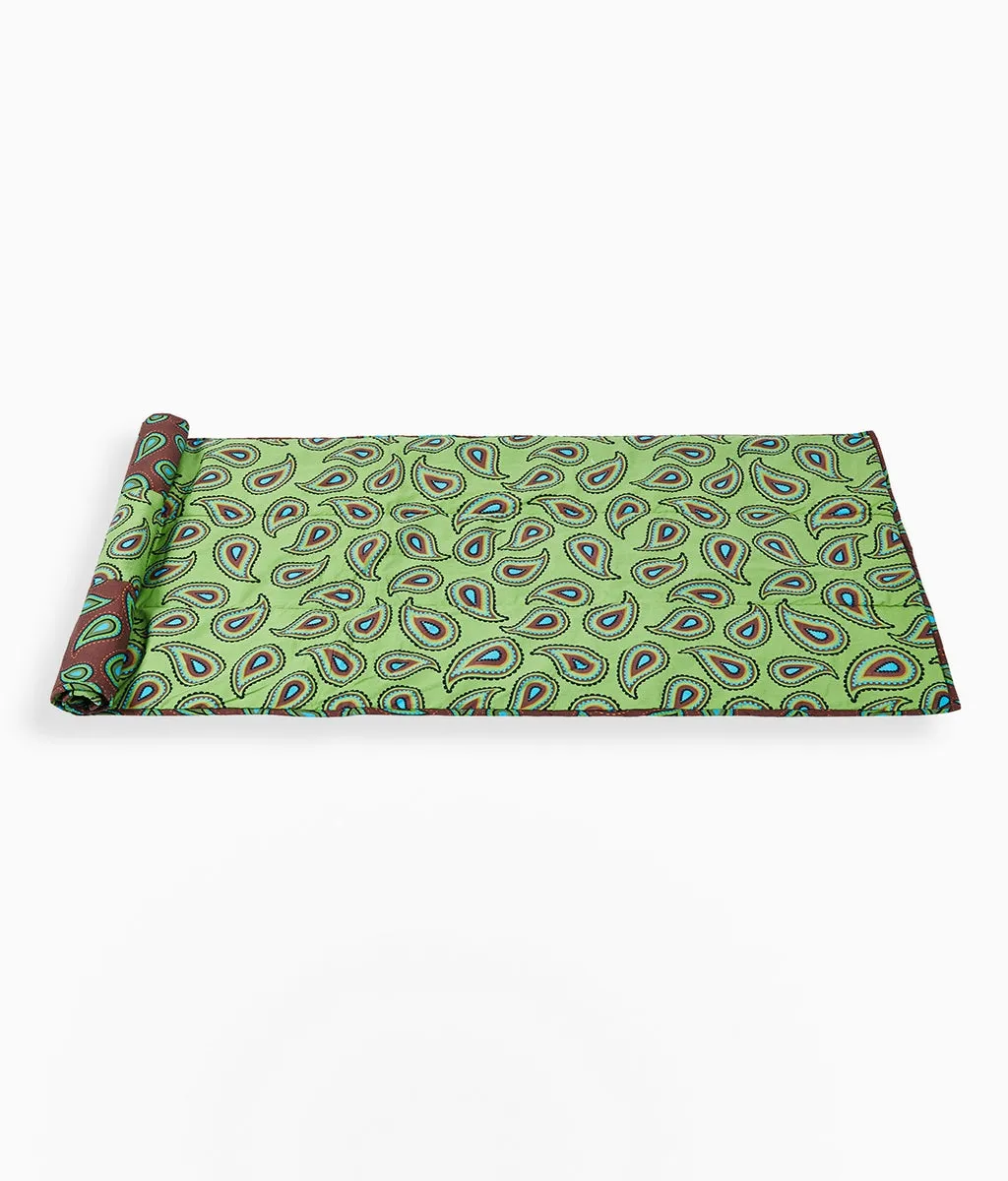 ShalinIndia Yogamat For Women And Girls Cotton Printed Reversible Cushioned,YMT01-2456,Brown,70X30 Inch