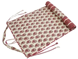ShalinIndia Yogamat For Women And Girls Cotton Printed Reversible Cushioned,YMT02-7007,Off white,70X30 Inch