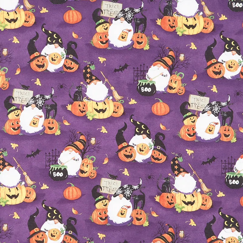 The Boo Crew - Scenic Gnomes Purple Yardage