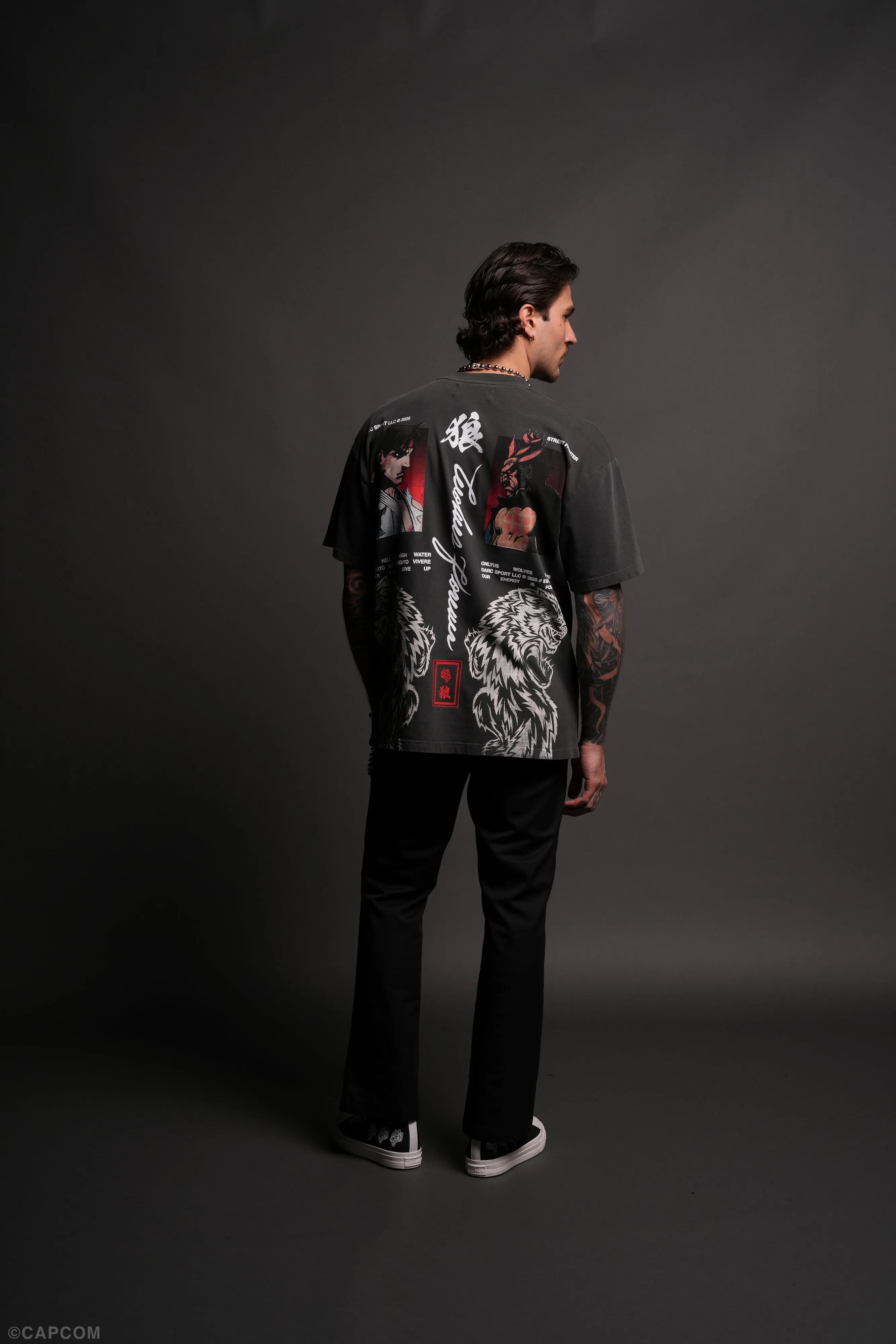 Ultimate Battle "Premium" Oversized Tee in Wolf Gray