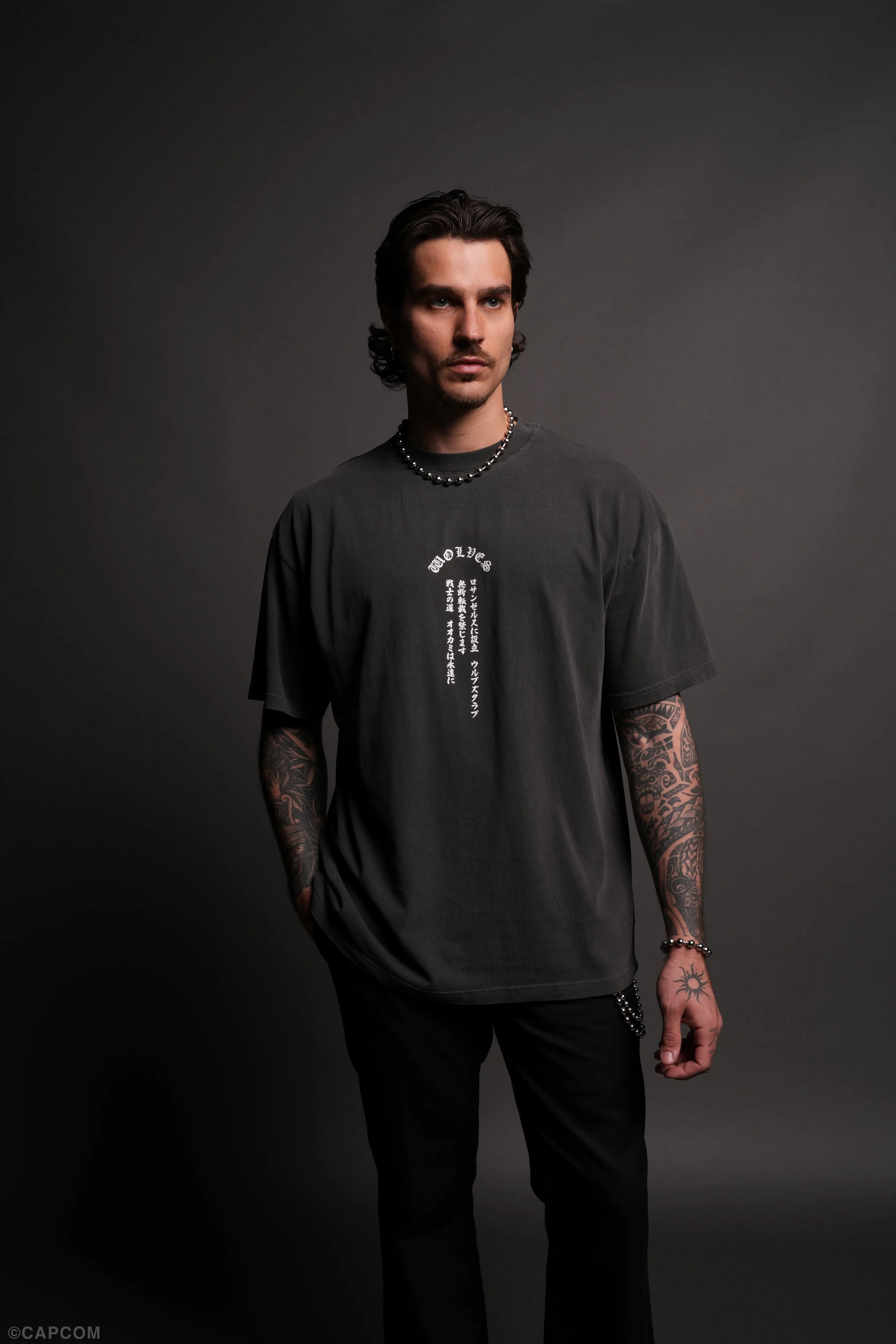 Ultimate Battle "Premium" Oversized Tee in Wolf Gray