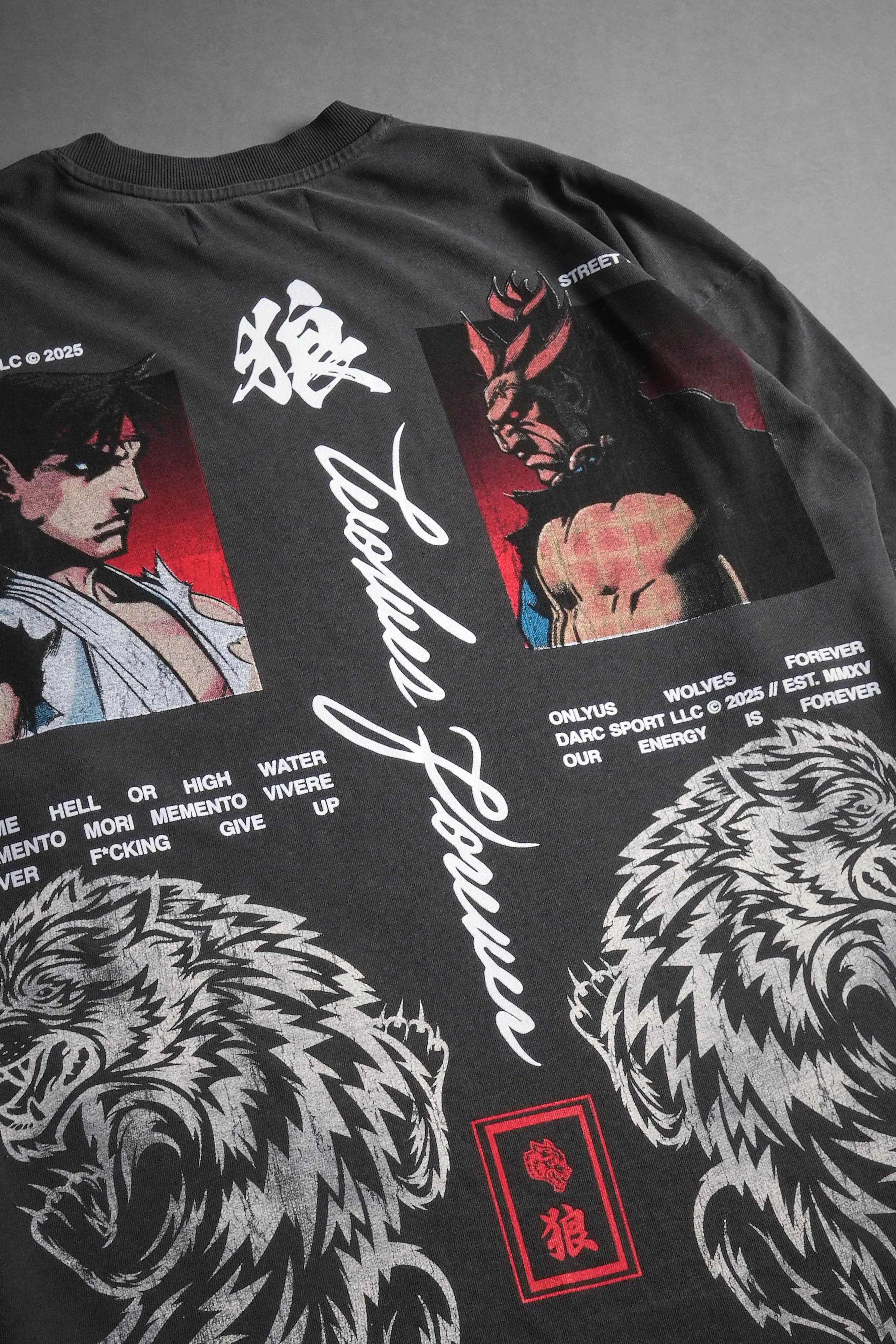 Ultimate Battle "Premium" Oversized Tee in Wolf Gray