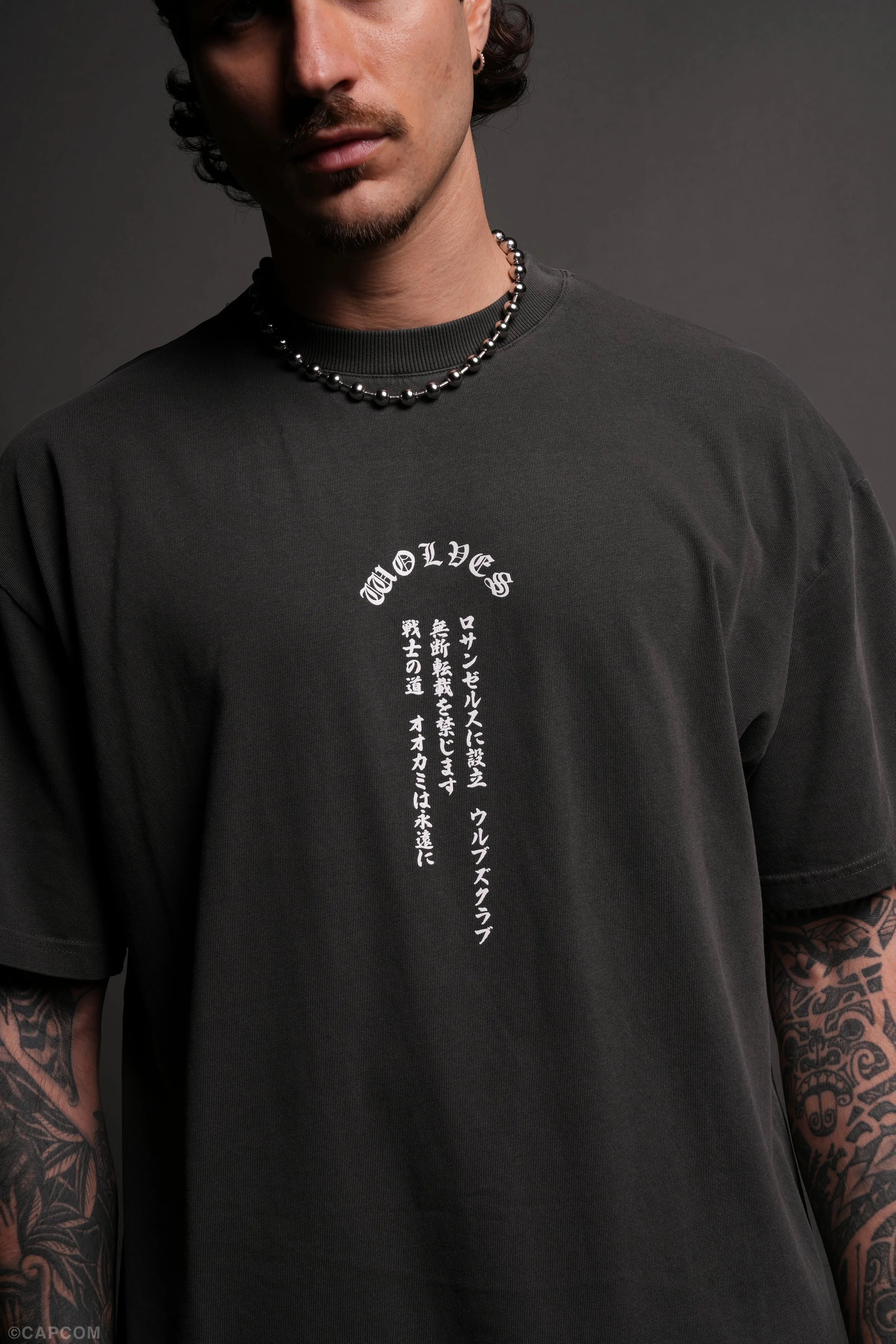 Ultimate Battle "Premium" Oversized Tee in Wolf Gray