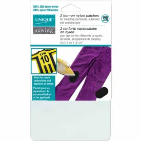 UNIQUE SEWING Nylon Patch White - 10 x 15cm (4" x 6") - 2pcs