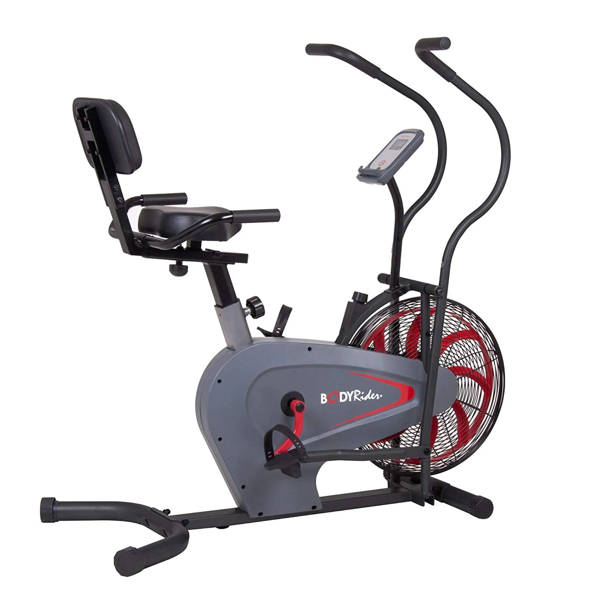 Upright Fan Bike Manual Resistance, Heart Rate Monitor 250 lbs.