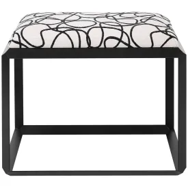 Uttermost Curls Gray Small Bench