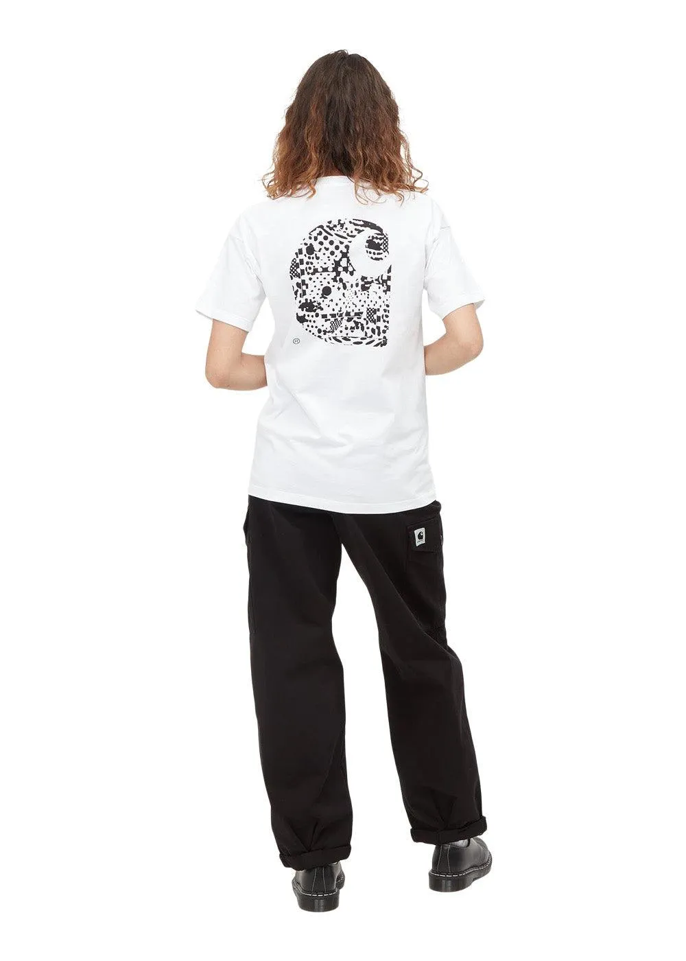 W' S/S Zipatone T-Shirt - White / Black