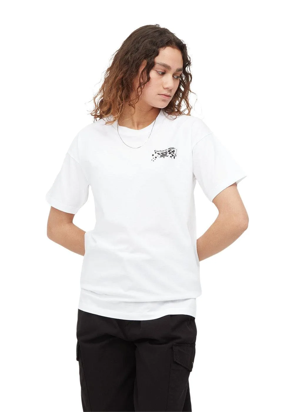 W' S/S Zipatone T-Shirt - White / Black
