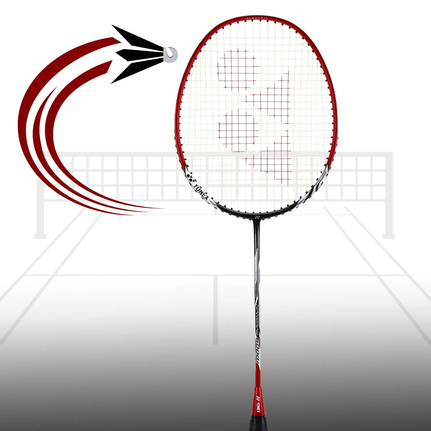 Yonex Nanoray 6000I G4-U Badminton Racquet (Red)